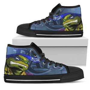 Turtle Tampa Bay Rays Ninja MLB Custom Canvas High Top Shoes