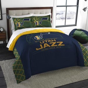 Utah Jazz Bedding Set- 1 Duvet Cover & 2 Pillow Cases