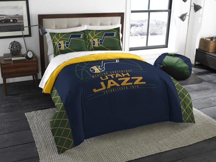 Utah Jazz Bedding Set- 1 Duvet Cover & 2 Pillow Cases