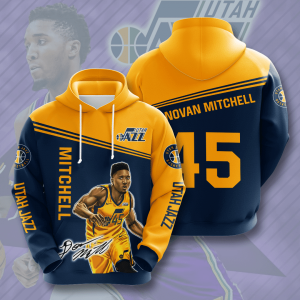 Utah Jazz Donovan Mitchell 45 3D Hoodie