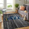 Utah Jazz NBA Team Logo Grey Wooden Style Nice Gift Home Decor Rectangle Area Rug