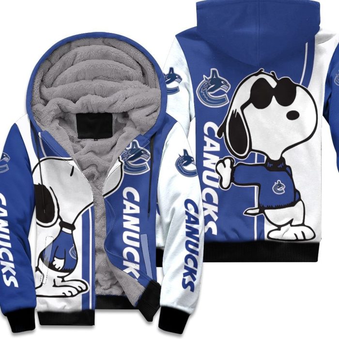 Vancouver Canucks Snoopy Lover 3D Printed Unisex Fleece Hoodie