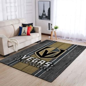 Vegas Golden Knights NHL Team Logo Style Nice 2 Gift Home Decor Rectangle Area Rug