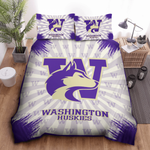 Washington Huskies Duvet Cover Pillowcase Bedding Set