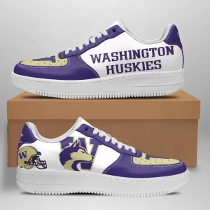Washington Huskies Nike Air Force Shoes Unique Football Custom Sneakers