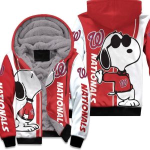 Washington Nationals Snoopy Lover 3D Printed Unisex Fleece Hoodie