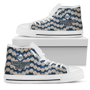 Wave Of Ball Tampa Bay Rays MLB 1 Custom Canvas High Top Shoes