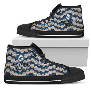 Wave Of Ball Tampa Bay Rays MLB Custom Canvas High Top Shoes