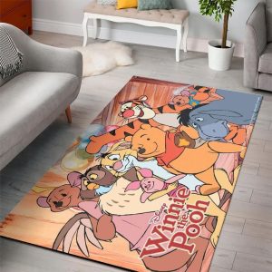 Winnie The Pooh Living Room Cartoon Floor Carpet Rectangle Rug