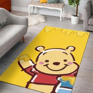 Winnie The Pooh Living Room Cartoon Floor Carpet Rectangle Rug