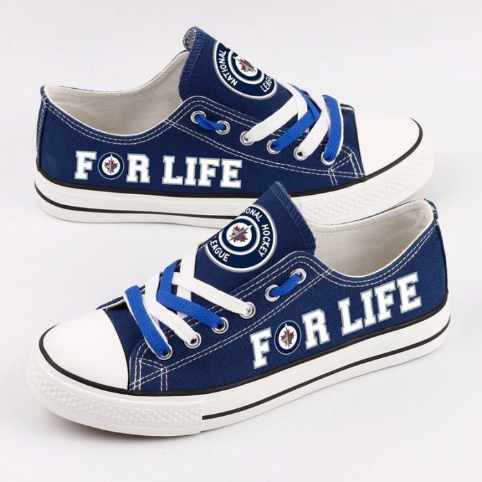 Winnipeg Jets NHL Hockey 2 Gift For Fans Low Top Custom Canvas Shoes