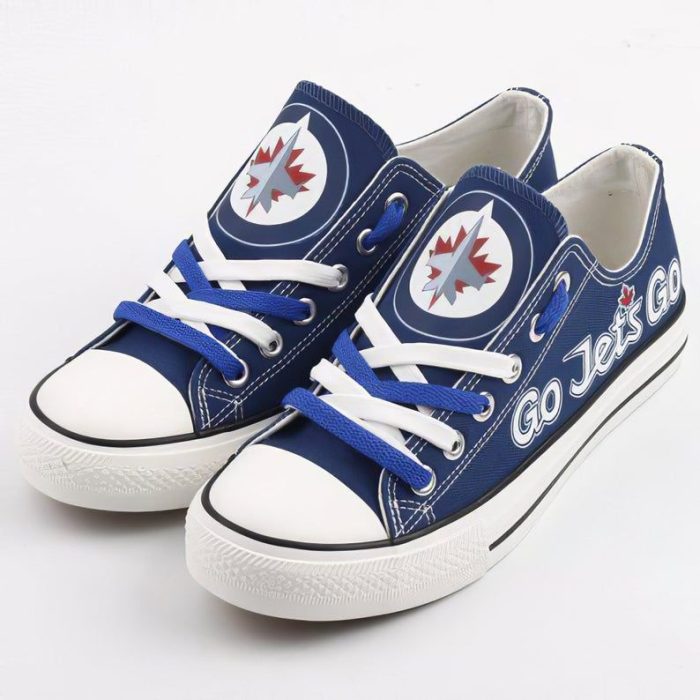 Winnipeg Jets NHL Hockey Go Jets Go Gift For Fans Low Top Custom Canvas Shoes