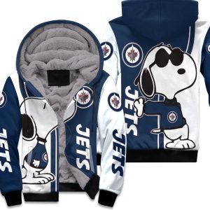 Winnipeg Jets Snoopy Lover 3D Printed Unisex Fleece Hoodie