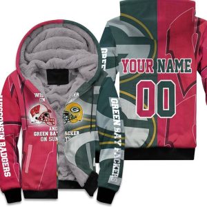 Wisconsin Badger On Saturdays And Green Bay Packer On Sundays 3D Personalized Unisex Fleece Hoodie