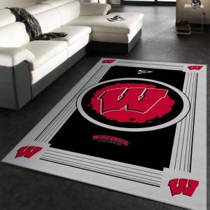 Wisconsin Badgers Ncaa 1 Area Rug Living Room And Bed Room Rug