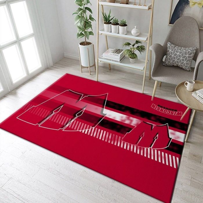 Wisconsin Badgers Ncaa 2 Area Rug Living Room And Bed Room Rug