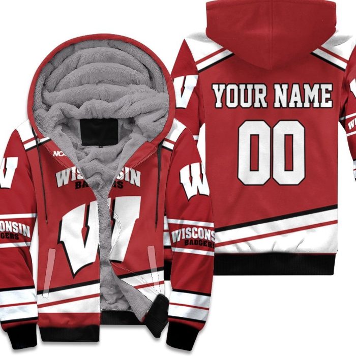 Wisconsin Badgers Ncaa Mascot 3D Personalized Unisex Fleece Hoodie