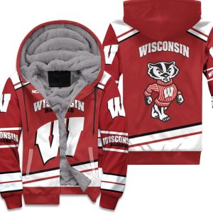 Wisconsin Badgers Ncaa Mascot 3D Unisex Fleece Hoodie