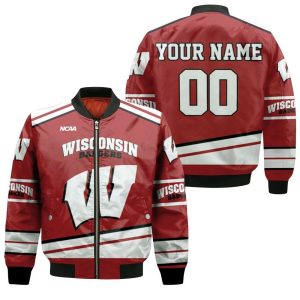 Wisconsin Badgers Ncaa Mascot Red 3D Personalized Bomber Jacket