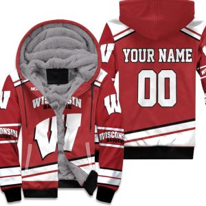 Wisconsin Badgers Ncaa Mascot Red 3D Personalized Unisex Fleece Hoodie