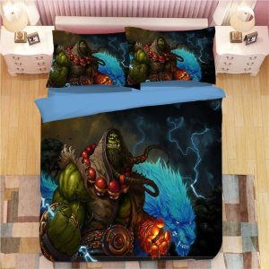 World of Warcraft WOW #4 Duvet Cover Pillowcase Bedding Set Home Bedroom Decor