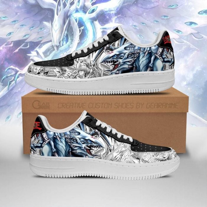 Yugioh Shoes Blue Eyes White Dragon Air Force Sneakers Yu Gi Oh Anime Shoes