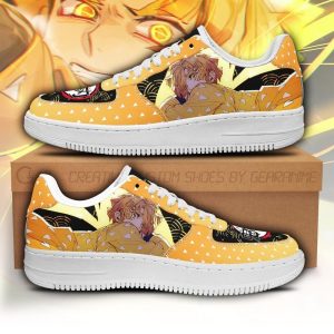 Zenitsu Air Force Sneakers Custom Demon Slayer Anime Shoes Fan Pt05