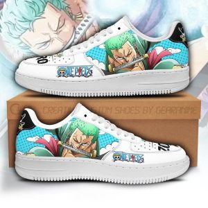 Zoro One Piece Air Force Sneakers Custom Anime Shoes Pt04