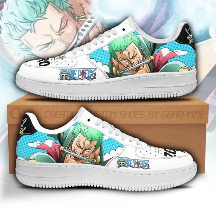 Zoro One Piece Air Force Sneakers Custom Anime Shoes Pt04