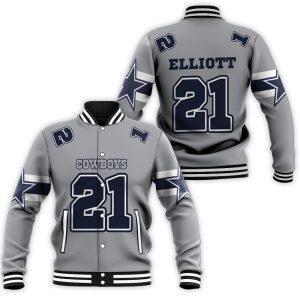 21 Ezekiel Elliott Cowboys Inspired Style Baseball Jacket