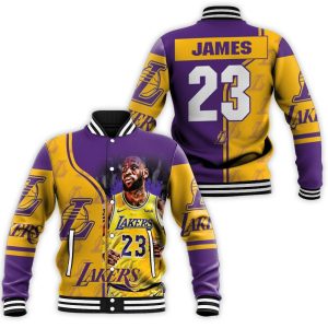 23 King James Los Angeles Lakers NBA Western Coference Baseball Jacket