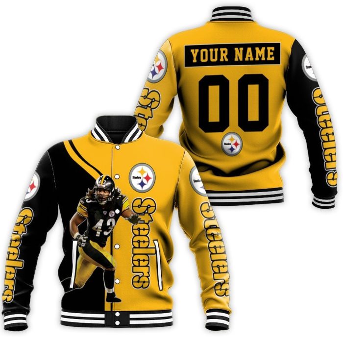 43 Troy Polamalu Pittsburgh Steelers Player 2020 NFL Season Personalized Baseball Jacket