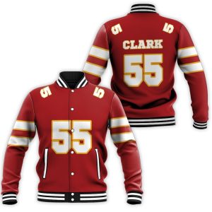 55 Frank Clark Kannas City Inspired Style Baseball Jacket