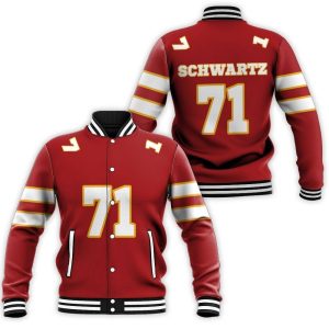 71 Mitchell Schwartz Kannas City Inspired Style Baseball Jacket