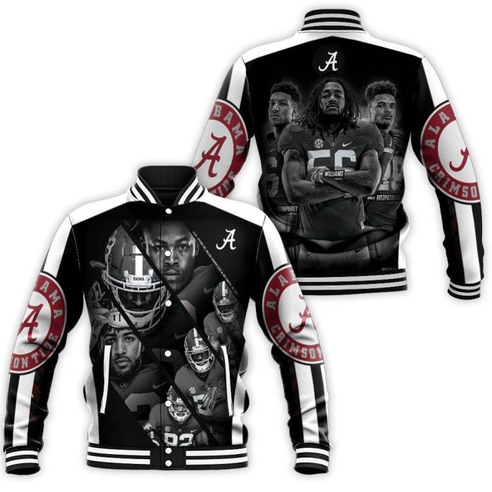 Alabama Crimson Tide Josh Jacobs Najee Harris Irv Smith Jr Baseball Jacket