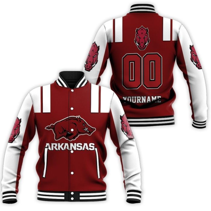 Arkansas Razorbacks Ncaa For Razorbacks Fans Personalized Baseball Jacket