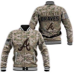 Atlanta Braves Camouflage Veteran 3D Baseball Jacket