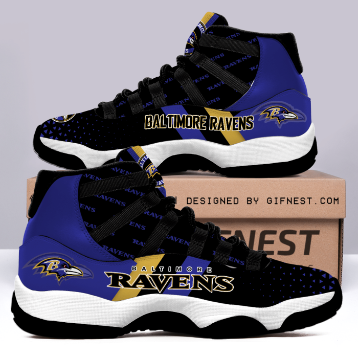 Baltimore Ravens Air Jordan 11 Custom Sneaker For Fans
