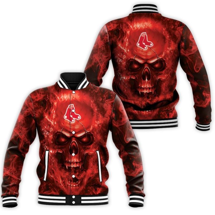 Boston Red Sox MLB Fans Skull Baseball Jacket