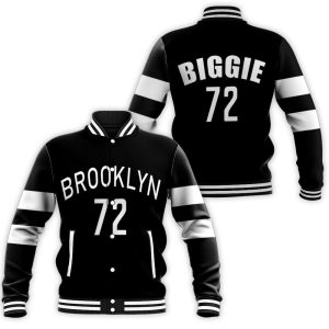 Brooklyn Nets Biggie Black Music Edition 2019 Baseball Jacket