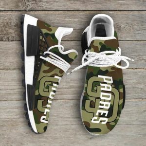 Camo Camouflage San Diego Padres MLB NMD Human Race Sneakers Running Shoes Perfect Gift Custom Shoes Fan NMD Sneakers