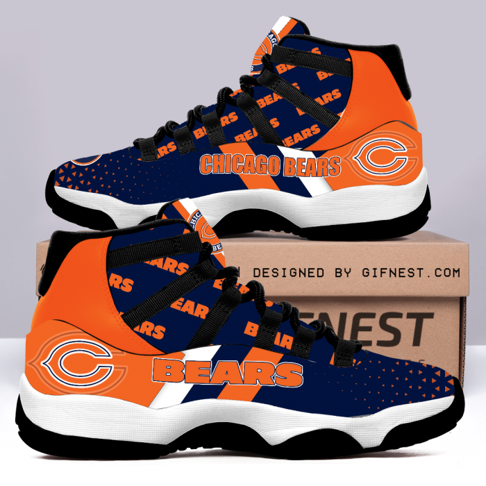 Chicago Bears Air Jordan 11 Custom Sneaker For Fans