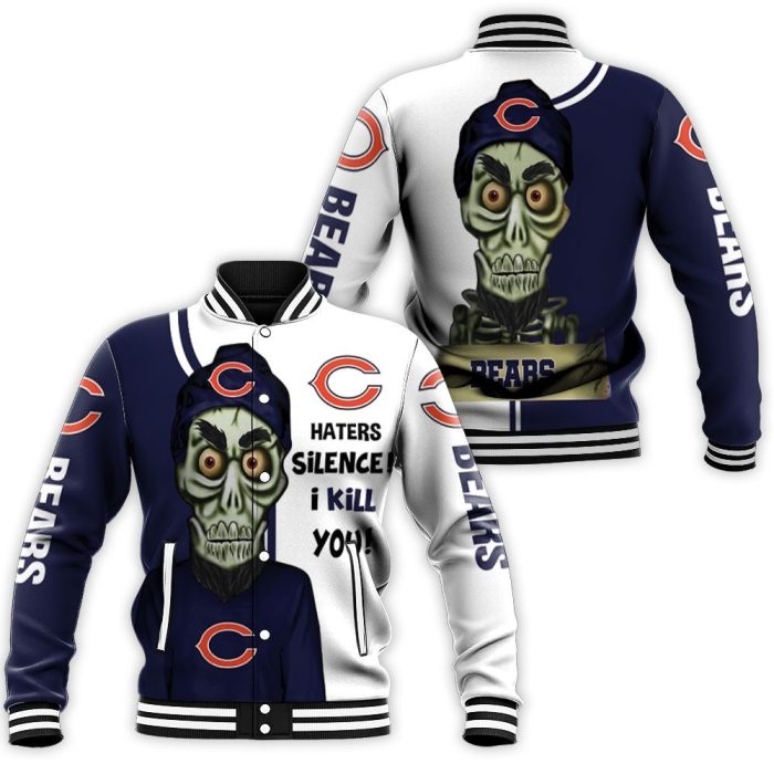 Chicago Bears Haters I Kill You 3D Baseball Jacket