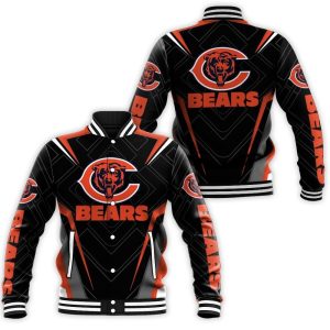 Chicago Bears Logo Legging For Fan 3D Baseball Jacket