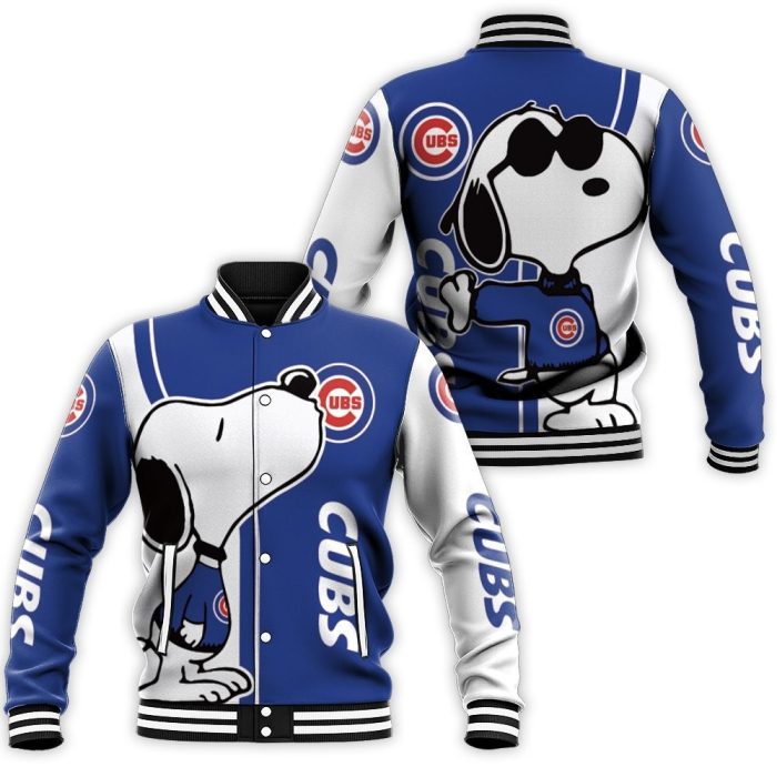Chicago Cubs Snoopy Lover 3D Printed Baseball Jacket