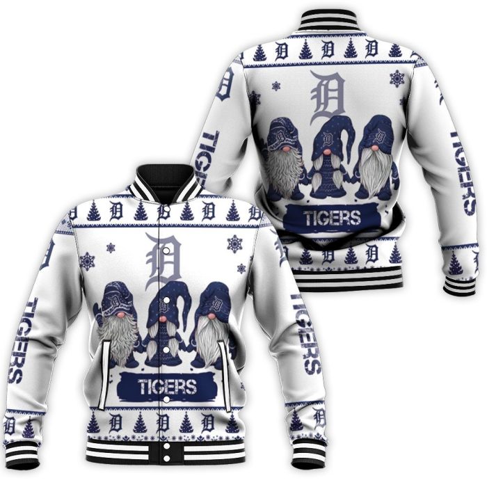 Christmas Gnomes Detroit Tigers Ugly Sweatshirt Christmas 3D Baseball Jacket