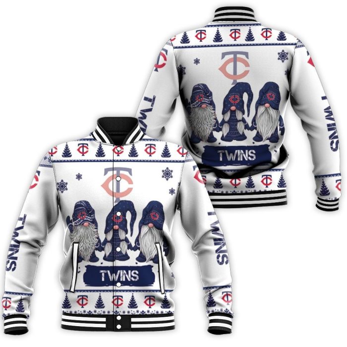 Christmas Gnomes Minnesota Twins Ugly Sweatshirt Christmas 3D Baseball Jacket