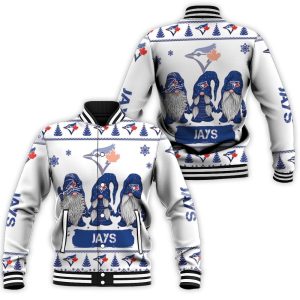 Christmas Gnomes Toronto Blue Jays Ugly Sweatshirt Christmas 3D Baseball Jacket