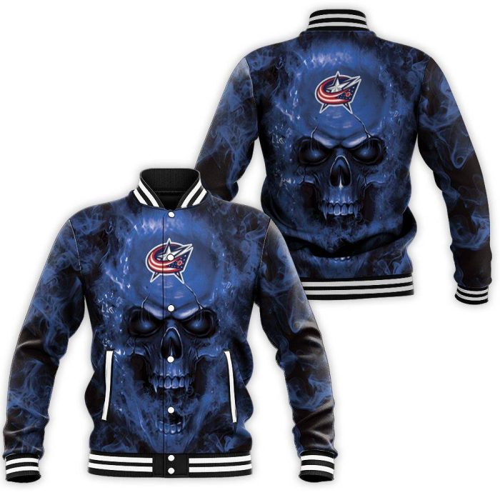 Columbus Blue Jackets MLB Fans Skull Baseball Jacket