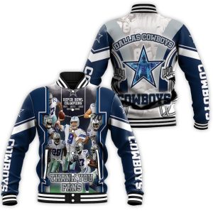 Dallas Cowboys Thank You Fans Nfc East Division Super Bowl 2021 Baseball Jacket